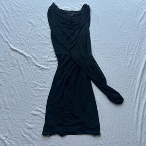 Alexander‎ Wang Black Dress convertable button strap drape 6